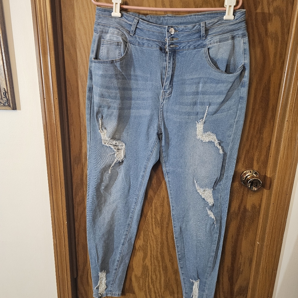 Shein distressed jeans